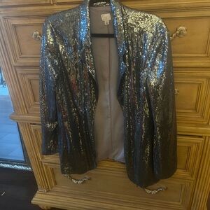 A new Day  Silver Sequin Blazer